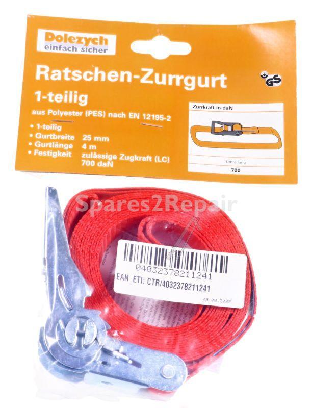 Dolezych Strap - Lashing Strap Tensioning Strap With Mini Ratchet 4m