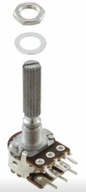 Bourns Stereo Carbon Pot Log - 100k-0,06w Drehpoti Stereo Log 6mm Ø