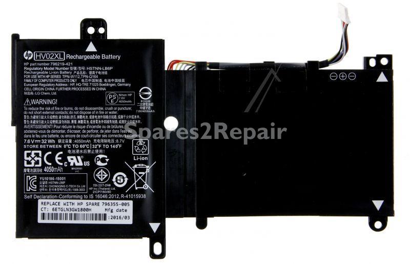 Hewlett Packard Laptop Battery - Hv02xl 796355-005 Hp Inc Batt 2c 32wh 4 2ah Li Hv02032