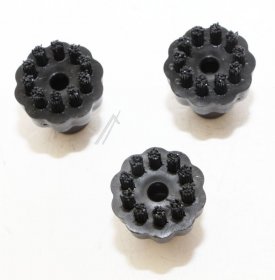 Polti Vacuum Cleaner Nozzle - Paeu0250 Small Brushes With Bristles - Black Pack Of 3