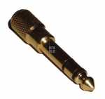 Compatible Jack adapter - 6 35mm Jack Plug-3 5mm Jack Socket Adaptor - Guilded