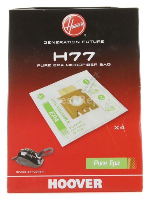 Vacuum Cleaner Bags - H77 35601734 H77 Micro Bag Spaceexp [Candy Hoover]