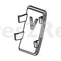 Fixings And Brackets - 2085789010 Covering Washer White Right [Electrolux Aeg]