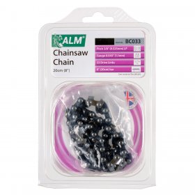 Universal Multi-Model Fitting ‘BC033’ 20cm, 8”, 33 Drive Link Type Chainsaw Chain Blade (3/8” Pitch, 0.043” Gauge)