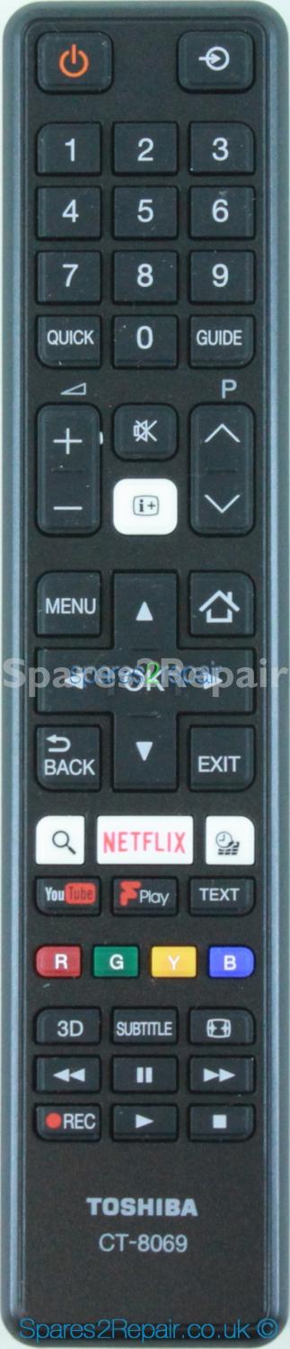 Toshiba CT8069 CT-8069 Remote Control (Genuine) (New)